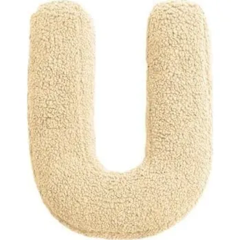 Dekorace do dětského pokoje MEALINI Plyšové písmeno Krémové U