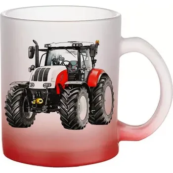 Steyr cvt 6240 skleněný hrnek traktor (hrneček s traktorem matné sklo )