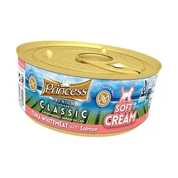 Krmivo pro kočku PRINCESS TUNA WHITEMAT & SALMON SOFT CREAM 60G