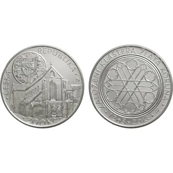 Stříbrná mince 200 Kč k 750. výročí založení kláštera Zlatá Koruna 2013 Proof