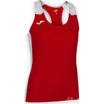 Běžecké oblečení Dámské tílko JOMA RECORD II, barva červená - bílá, velikost XS
