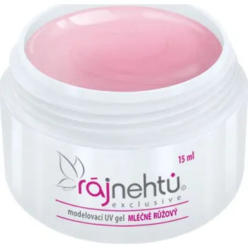 Umělé nehty Ráj nehtů UV gel modelovací - mléčně růžový - 15 ml