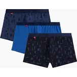 Boxerky Atlantic Chromatic - trojbalení 3MH-182 A'3 S-2XL Velikost: M, Barva: modrá varianta