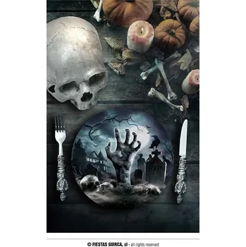 Talíř Guirca Box 6 talířů s motivem hřbitova 23 cm