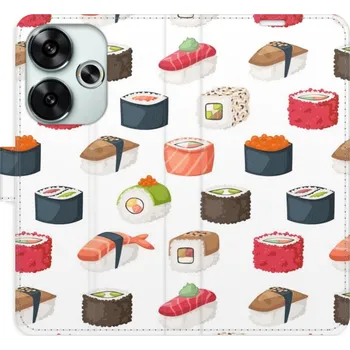 Pouzdro na mobilní telefon Flipové pouzdro iSaprio - Sushi Pattern 02 - Poco F6