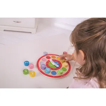 Dřevěná hračka Bigjigs Toys Edukativní hodiny anglické