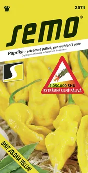 Semeno SEMO Paprika zeleninová pálivá Bhut Jolokia Yellow 15 ks