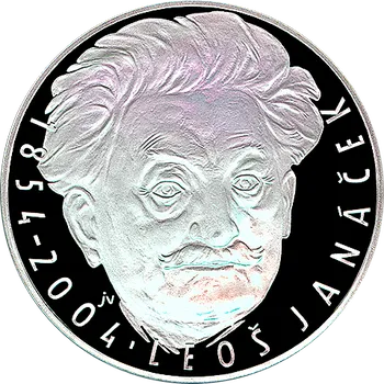 Stříbrná mince 200 Kč ke 150. výročí narození Leoše Janáčka 2004 Proof