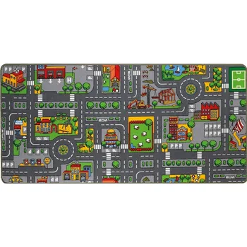 Koberec Dětský koberec město/ulice, 95 x 200 cm, mix barev