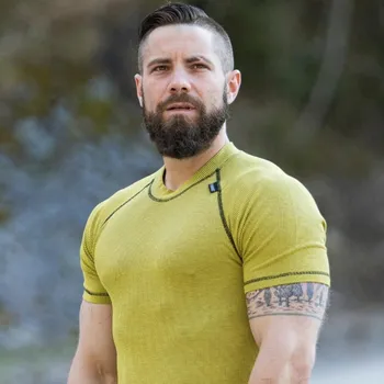 Pánské tričko TERMOVEL Pánské tričko MODAL SHORT žluté VELIKOST: 2XL