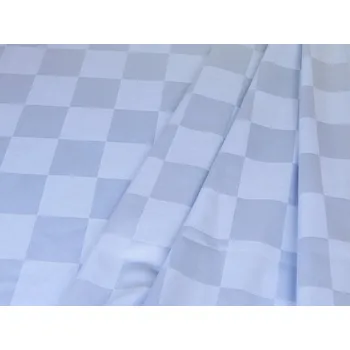 HEDVA ČESKÝ BROKÁT Damašek Onetas 160 šachovnice modrá