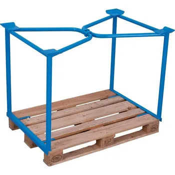 paleta Paletový stohovací rám, výška 1000 mm, pro paletu 1200x800 mm, barva modrá
