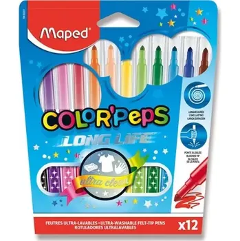 Dětské fixy Maped Color´Peps Long Life – 12 barev