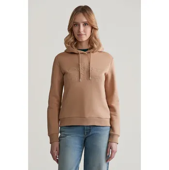 Dámská mikina MIKINA GANT REG TONAL SHIELD HOODIE CARAMEL BEIGE