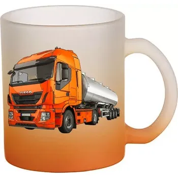 Iveco HIWAY 500 skleněný hrnek nákladní auto (hrneček s tahačem matné sklo TRUCK)