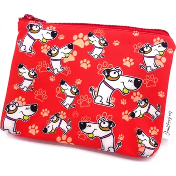 Kabelka Pamlskový Ráj Univerzální taštička -jack russell teriér Barva: červená