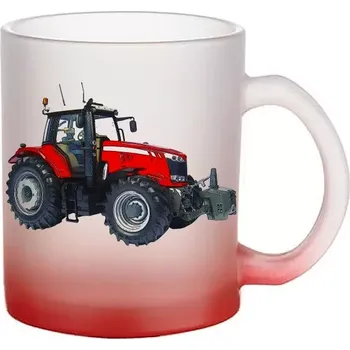 Massey Ferguson 7726 skleněný hrnek traktor (hrneček s traktorem matné sklo )