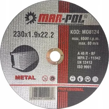 Řezný kotouč Řezný kotouč na kov 230 x 1.9 x 22.2 mm M08124