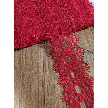 Krajka Silonová krajka šíře 35 mm barva červená