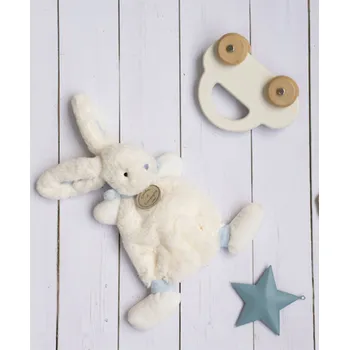 plyšák Doudou Dárková sada - Plyšový králíček modrý 26 cm