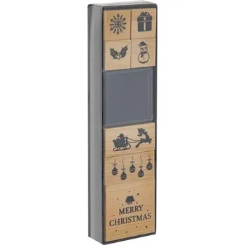 Razítko SADA VÁNOČNÍCH RAZÍTEK ,7KS V BOXU S VÍKEM