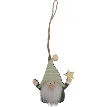 Vánoční dekorace Závěsný skřítek s hvězdou 10cm 3001152