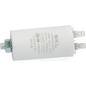 Kondenzátor Rozběhový kondenzátor 12.5 uF ( 12.5uf ) 450V 50/60Hz CBB60 SKL, konektory faston 6.3mm, motorový běhový kondenzátor