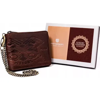 Peněženka Peterson Pánská peněženka PTN N992C-02-HWM-132 RFID Hnědá