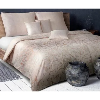 Povlečení Damaškové povlečení DIAMANT Louka hnědobéžová 140x200 70x90