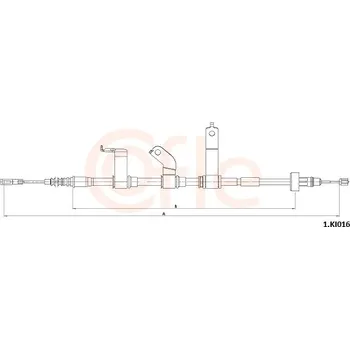 Brzdový systém Tažné lanko, parkovací brzda COFLE 92.1.KI016