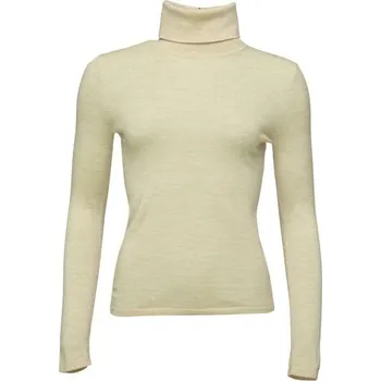 Dámské oblečení Dámský rolák Tommy Hilfiger MERINO ROLL-NK SWEATER S Béžová