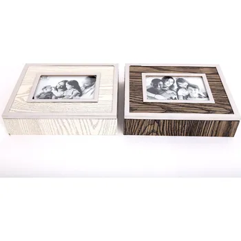 Rám na obraz Fotobox 19x24x6cm, 2 druhy, hnědý/krémový, SIL