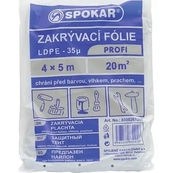 Zakrývací fólie na malování Zakrývací fólie LDPE SPOKAR, 4x5m 35MY ( )