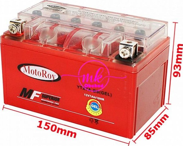 gelová baterie 12v MF YTX7A-BS 7Ah