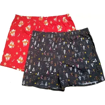 Trenýrky 2 Pack Pánské vánoční trenýrky Molvy - 100% Bavlna XL