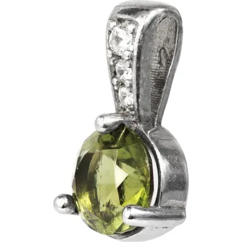 Přívěsek Stříbrný přívěsek vltavín Lavida