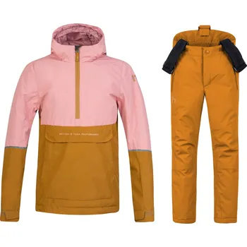 Dívčí bunda Dětský lyžařský komplet Jumy Rosette/golden brown 134-140 + Akita Honey ginger 146-152