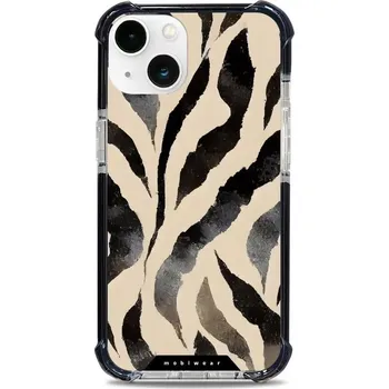 Pouzdro na mobilní telefon Odolný obal Mobiwear MagSafe Elite Bumper - Apple iPhone 13 - DA53D Zebří (Odolný kryt, pouzdro, obal Mobiwear Elite Bumper na mobil Apple iPhone 13 - DA53D Zebří, materiál Plast + TPU silikon + kov - zesílená ochrana telefonu, podpora MagSafe, krytí)