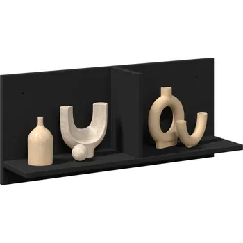 přebalovací pult a komoda Nástěnná skříňka 70 x 16,5 x 30 cm černá kompozitní dřevo Černý 854851