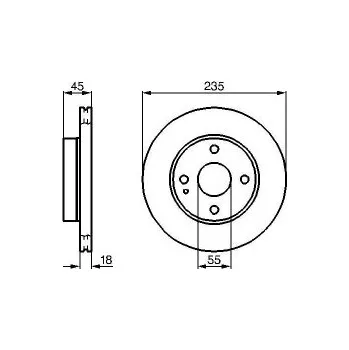 Brzdový systém Brzdové kotouče 235 mm Mazda 323 S IV (BG) - BOSCH -