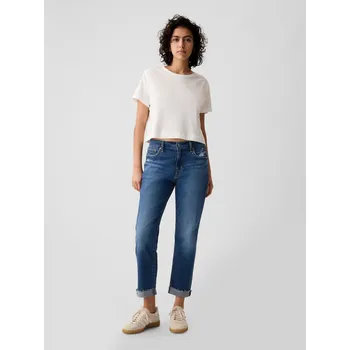 Dámské džíny GAP Džíny mid rise girlfriend Washwell - Dámské GAP modrá 2140795