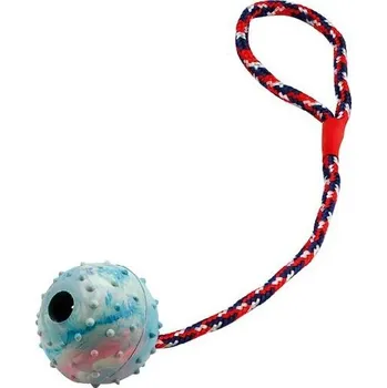 Hračka pro psa Hračka pro psy gumová - přetahovadlo s míčkem 6 cm