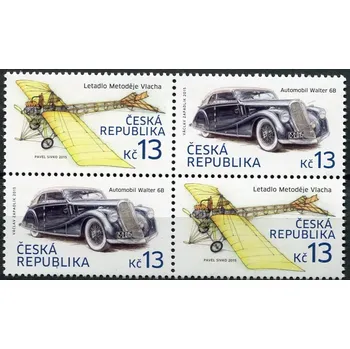 Poštovní známka Česká pošta (2015) č. 838 - 839 ** - Česká republika - historické auto + letadlo (9)