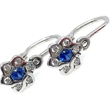 Náušnice Diante Zlaté náušnice s modrým kamenem 31502617