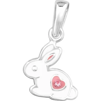 Přívěsek Dětský stříbrný přívěsek - bílý králíček