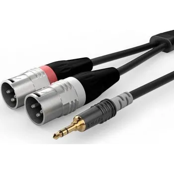 Sommer Cable HBA-3SM2-0300 audio kabelový adaptér [1x XLR zástrčka 3pólová - 1x jack zástrčka 3,5 mm] 3.00 m černá