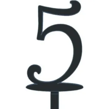 Dortová svíčka Zápich - číslo 5 modrý