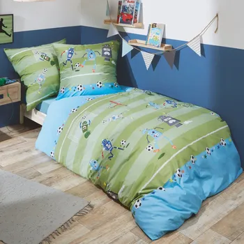 Povlečení Kaeppel | Flanelové povlečení Robo Football kiwi 140x200, 70x90