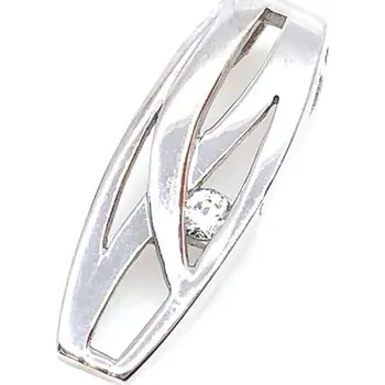 Přívěsek Diante Zlatý přívěsek s bílým kamenem 59620934