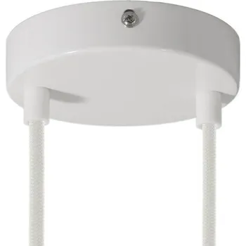 Příslušenství pro svítidlo CREATIVE CABLES Kovová stropní rozeta se 2 otvory pro kabel Varianta: Ø 120 x 25 mm, lesklá bílá